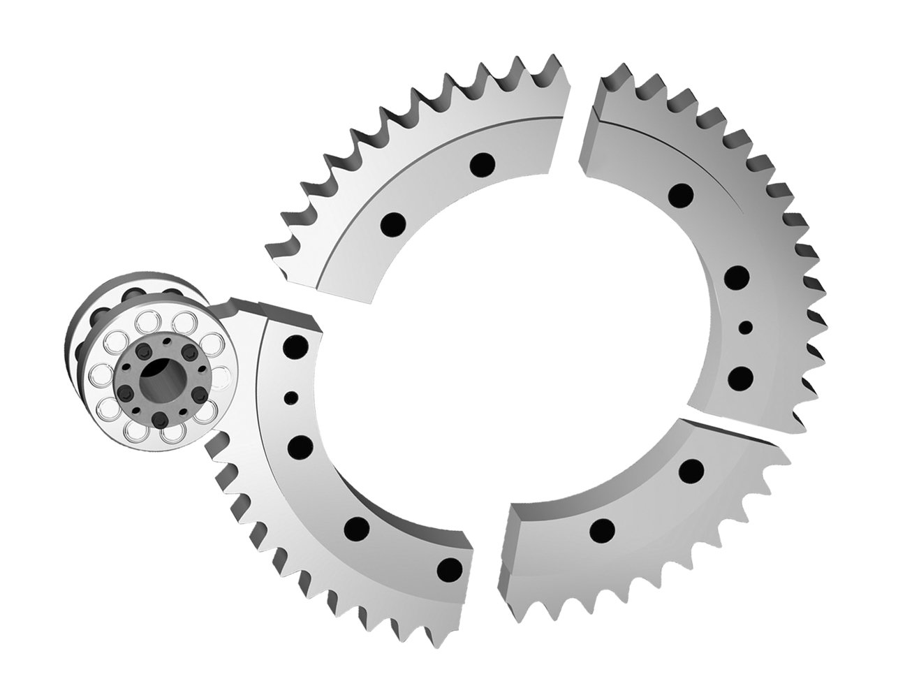 Large Diameter Zero-Backlash Ring Gear